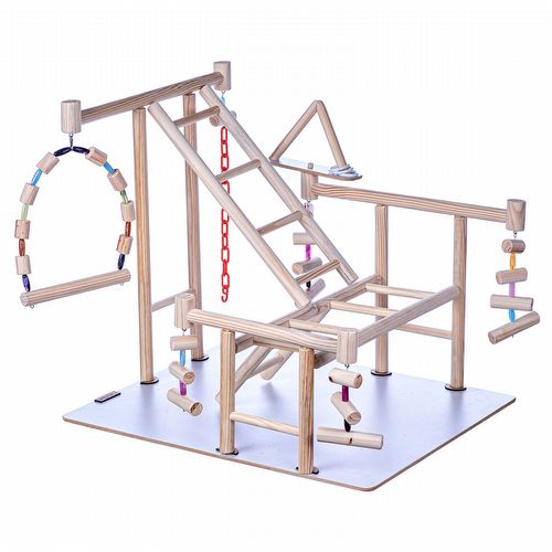 Brinquedo Play Playground Papagaio Escada Natural - imagem 1