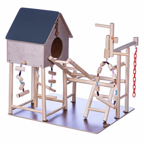 Brinquedo Play Playground Papagaio com Casa Natural - imagem 1