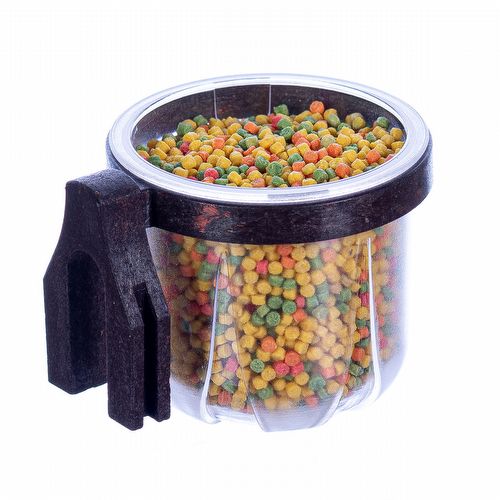 Porta Vitamina Rubi - Super Trincão - Cristal com Presilha Madeira Escura - imagem 1