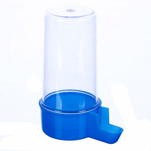 Bebedouro Malha Fina 200ml - Copo Cristal e Base Azul - imagem 1