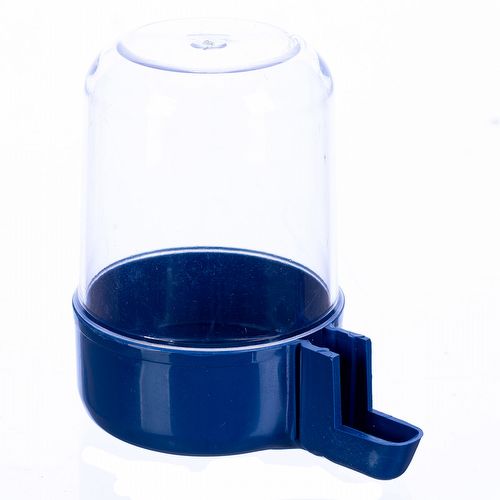 Bebedouro Malha fina 300ml - Copo Cristal e Base Azul - imagem 1