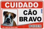 Placa de Advertência - Quadrada Boxer