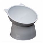 Comedouro Gatinho Elevado - Cinza