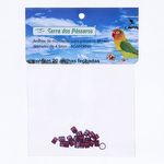 Anilhas Fechadas para Marcação - 4.5 mm - Agapornis - 20 un. - Vermelho