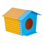 Casinha de Hamster - Amarelo e Azul