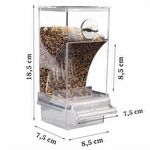 Alimentador Torre Transparente de Acrílico para Pássaros - 18 cm - imagem 2