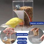 Alimentador Torre Transparente de Acrílico para Pássaros - 18 cm - imagem 3