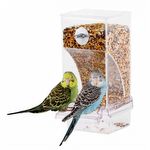 Alimentador Torre Transparente de Acrílico para Pássaros - 18 cm