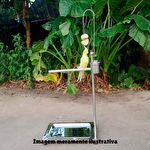 Poleiro Móvel Aço Inox - 30cm - imagem 2
