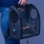 Mochila de viagem com Comedouro - Cinza Escuro - imagem 8
