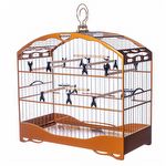 Gaiola Coleiro Luxo - Laranja Cobre Metálico - Exclusivo - imagem 3