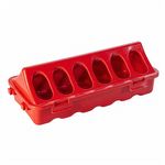 Comedouro Para Codorna Galinha Com 12 Furos -  Vermelho