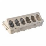 Comedouro Para Codorna Galinha Com 12 Furos -  Bege