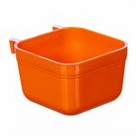 Caneca Plástica Quadrada para Canto de Gaiola com Gancho - 200ml - imagem 4