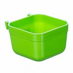 Caneca Plástica Quadrada para Canto de Gaiola com Gancho - 200ml