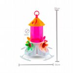 Bebedouro Beija Flor Ecológico Só Love com Poleiro e Chapéu - Rosa - imagem 4