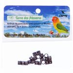 Anilhas Fechadas para Marcação - 4.5 mm - Agapornis - 20 un. - Preto