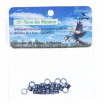Anilhas Fechadas para Marcação - 5.5 mm - Calopsita - Rosela - 20 un. - Preto