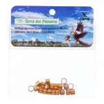 Anilhas Fechadas para Marcação - 5.5 mm - Calopsita - Rosela - 20 un. - Dourado
