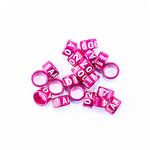 Anilhas Fechadas para Marcação - 5.5 mm - Calopsita - Rosela - 20 un. - Rosa - imagem 2