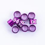 Anilhas Fechadas para Marcação - 4.5 mm - Agapornis - 10 un. - Violeta - imagem 2