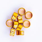 Anilhas Fechadas para Marcação - 5.5 mm - Calopsita - Rosela - 10 un. - Dourado - imagem 2