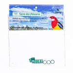 Anilhas Fechadas para Marcação - 5.5 mm - Calopsita - Rosela - 10 un. - Verde Claro