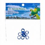 Anilhas Fechadas para Marcação - 7.5 mm - Ring Neck - 10 un. - Azul Escuro