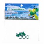 Anilhas Fechadas para Marcação - 7.5 mm - Ring Neck - 10 un. - Verde Claro