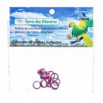 Anilhas Fechadas para Marcação - 7.5 mm - Ring Neck - 10 un. - Vermelho