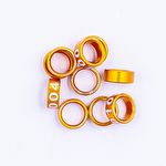 Anilhas Fechadas para Marcação - 7.5 mm - Ring Neck - 10 un. - Dourado - imagem 2