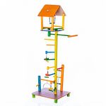 Brinquedo Play Gigante Playground Trapézio com Casinha -  Colorido - imagem 3