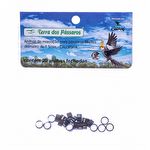 Anilhas Fechadas para Marcação - 5.5 mm - Calopsita - Rosela - 20 un. - Bronze Escuro