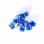 Anilhas Fechadas para Marcação - 4.5 mm - Agapornis - 10 un. - Azul Escuro - imagem 2