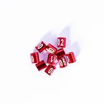 Anilhas Fechadas para Marcação - 2.0 mm - Tiziu - 10 un. - Vermelho - imagem 2