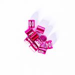 Anilhas Fechadas para Marcação - 2.0 mm - Tiziu - 10 un. - Rosa - imagem 2