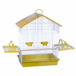 Gaiola Calopsita Teto Plástico - Amarelo