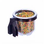 Porta Vitamina Rubi - Médio - Cristal com Presilha Madeira Escura