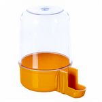 Bebedouro Malha Larga 300ml - Copo Cristal e Base Amarela