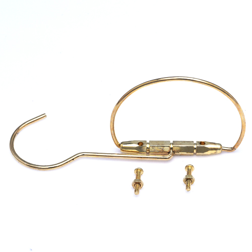 Gancho Meia Lua com Base Sextavada - Dourado  - imagem 1