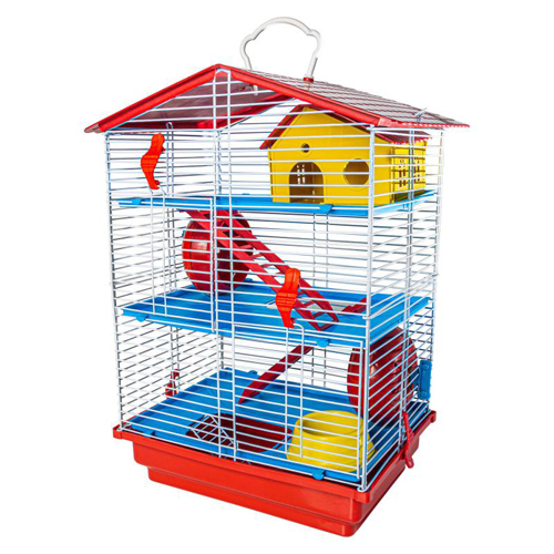 Gaiola Hamster - Teto Plástico - 3 Andares - imagem 1
