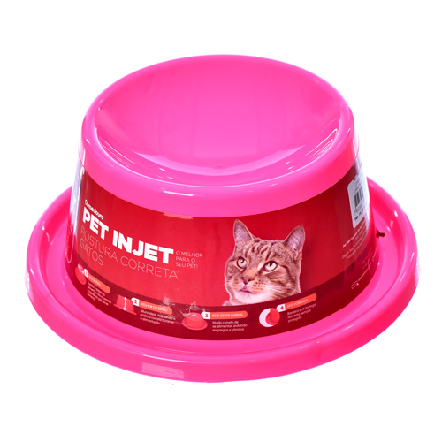 Comedouro Postura Correta para Gatos - Rosa - imagem 1