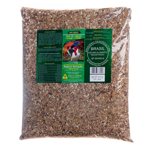 Raposo - Galo da Campina, Cardeal e Azulão - Linha Cantador - 5kg - imagem 1