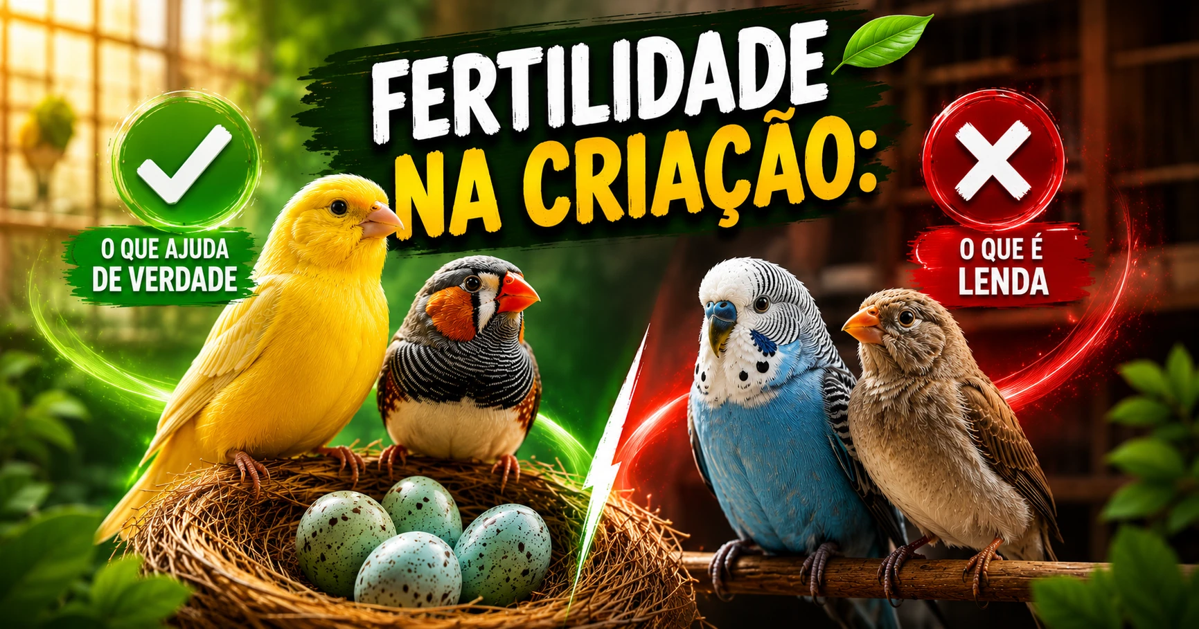 Fertilidade na criação de pássaros: o que ajuda de verdade