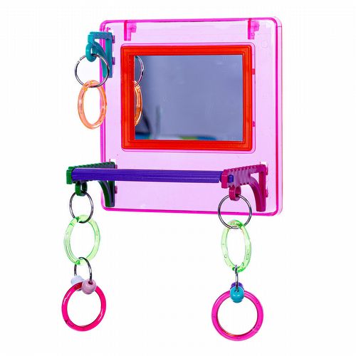 Brinquedo Multi Play com Espelho - Calopsita e Ring Neck - imagem 1