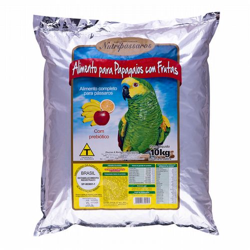 Nutripássaros - Alimento para Papagaios com Frutas - 10kg - imagem 1