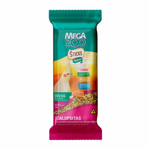 Megazoo Sticks Calopsitas - Ervas Mel e Ovos - 120g - imagem 1