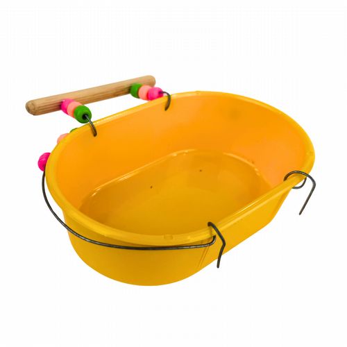 Banheira Especial Cônica Decorada com Poleiro - Amarelo - imagem 1