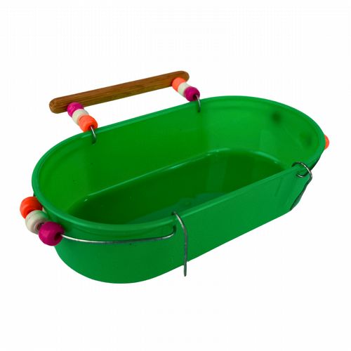 Banheira Grande Cônica Decorada com Poleiro - Verde - imagem 1