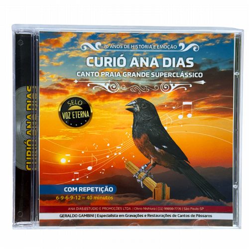 CD Curió Ana Dias - Praia Grande Superclássico - Selo Voz Eterna - Com Repetição - imagem 1